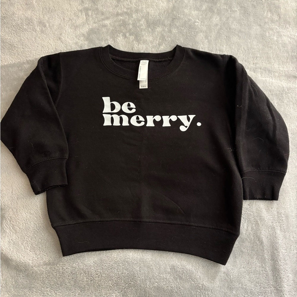 Rabbit Skins Black Sweatshirt with White Text